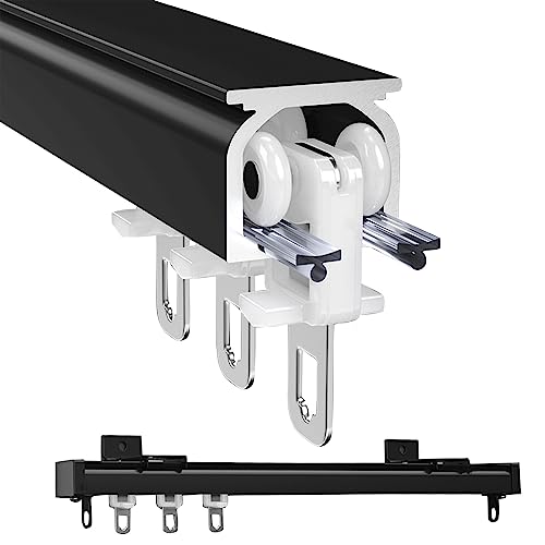 Robustes Aluminium-Vorhangschienensystem, 50–600 cm, Wandmontage, Schiebevorhangschienen, perfekt zum Aufhängen schwerer Vorhänge, stilvolles Design für Heimdekoration Robustes Aluminium-Vorhangschienensystem, 50–600 cm, Wandmontage, Schiebevorhangschienen, perfekt zum Aufhängen schwerer Vorhänge, stilvolles Design für Heimdekoration von Generisch
