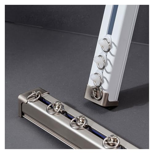 Robustes Deckenvorhangschienensystem mit stummen Rollen, Aluminium-Endkappen, ideal für Raumteiler, Duschvorhänge, Erkerfenster und Wohnmobile, Weiß, 280 cm Robustes Deckenvorhangschienensystem mit stummen Rollen, Aluminium-Endkappen, ideal für Raumteiler, Duschvorhänge, Erkerfenster und Wohnmobile, Weiß, 280 cm von Generisch