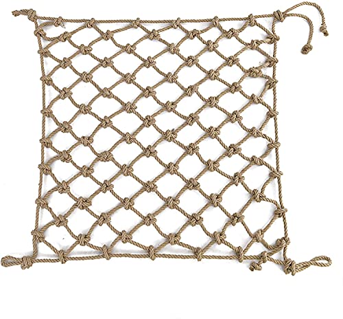 Robustes Kindersicherheitsnetz, 2 x 3 m, natürliches, dickes Juteseil für Kletterpflanzen, dekoratives Geländer und Treppenschutz, umweltfreundlich von Generisch