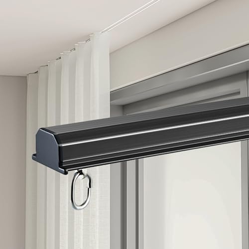 Robustes Vorhangschienen-Set zur Deckenmontage, versteckte Schiene für Privatsphäre und Raumteilung, langlebige Aluminium-Schiebestange Robustes Vorhangschienen-Set zur Deckenmontage, versteckte Schiene für Privatsphäre und Raumteilung, langlebige Aluminium-Schiebestange von Generisch