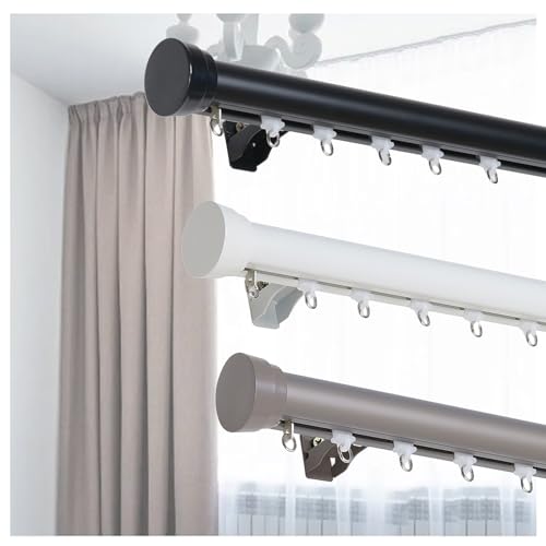 Robustes Vorhangschienen-Set zur Wandmontage, Aluminium-Vorhangschienensystem für Raumteiler, Gardinenstangen für Fenster, mit Beschlägen Robustes Vorhangschienen-Set zur Wandmontage, Aluminium-Vorhangschienensystem für Raumteiler, Gardinenstangen für Fenster, mit Beschlägen von Generisch