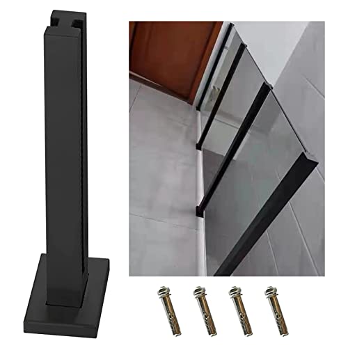 Robustes schwarzes Glas-Balustraden-Pfosten-Set, quadratische Edelstahl-Glasgeländer-Klemme, Innenveranda-Geländer-System für Sicherheit, Stil und einfache Installation Robustes schwarzes Glas-Balustraden-Pfosten-Set, quadratische Edelstahl-Glasgeländer-Klemme, Innenveranda-Geländer-System für Sicherheit, Stil und einfache Installation von Generisch