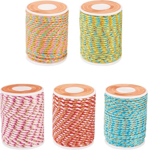 Rollen Makramee Draht, 1,5 mm, 4 Lagen, Polyester, geflochten, für DIY Schmuck, Nähen, handgemachte Wandbehänge, Heimdekoration, Grün Rollen Makramee Draht, 1,5 mm, 4 Lagen, Polyester, geflochten, für DIY Schmuck, Nähen, handgemachte Wandbehänge, Heimdekoration, Grün von Generisch