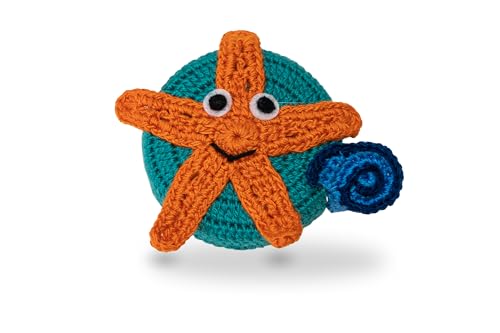 Rollmaßband 150cm - Handgemachtes Maßband gehäkelt für Nähen, Schneider und Haushalt - Metermaß mit Natur- und Tiermotiven, Fair Trade (Seestern) von Generisch