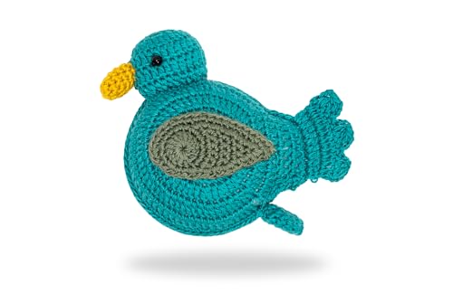 Rollmaßband 150cm - Handgemachtes Maßband gehäkelt für Nähen, Schneider und Haushalt - Metermaß mit Natur- und Tiermotiven, Fair Trade (Spatz) von Generisch