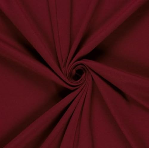 Romanit Jersey Meterware - Punta di Roma - Viskose Jersey schwer - Stoff für Reiterhose/Leggins - Stretchstoff *Ab 50 cm x 152cm, Farbe: 018 bordeaux von Generisch