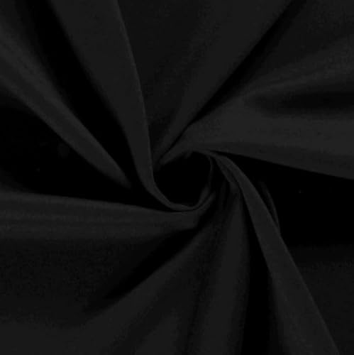 Romanit Jersey Meterware - Punta di Roma - Viskose Jersey schwer - Stoff für Reiterhose/Leggins - Stretchstoff *Ab 50 cm x 152cm, Farbe: 069 schwarz von Generisch