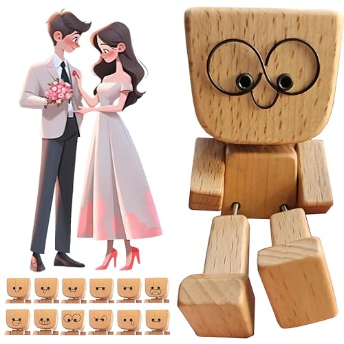 Romantische Holzfigur mit 12 magnetischen Ausdrücken, lustige Auto-Armaturenbrett-Ornamente, Dekoration, ein Souvenir, um Liebe zu erleben, Geschenke von Paaren, um ihre Liebe zueinander auszudrücken Romantische Holzfigur mit 12 magnetischen Ausdrücken, lustige Auto-Armaturenbrett-Ornamente, Dekoration, ein Souvenir, um Liebe zu erleben, Geschenke von Paaren, um ihre Liebe zueinander auszudrücken von Generisch