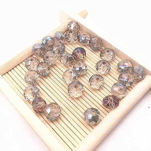Rondelle Österreich, facettierte Kristallglasperlen, lose Abstandshalter, Schmuckherstellung für Armbänder, Halsketten, praktisch, 4 x 3/6 x 4/8 x 6 mm von Generisch