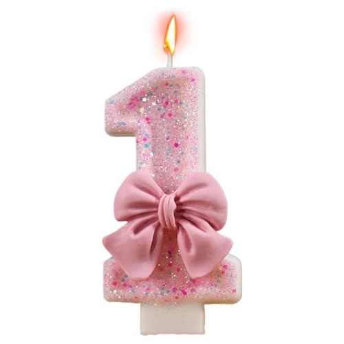 Rosa Geburtstagskerze – Glitzernder Zahl Glmm, Schleife, Natal Day Kerze | Dekorative rosa Kuchen Bougie, Zahlenleuchter Feier Supplies, Feier Kuchen Dekoration Rushlights für Geburtstag Mädchen Rosa Geburtstagskerze – Glitzernder Zahl Glmm, Schleife, Natal Day Kerze | Dekorative rosa Kuchen Bougie, Zahlenleuchter Feier Supplies, Feier Kuchen Dekoration Rushlights für Geburtstag Mädchen von Generisch