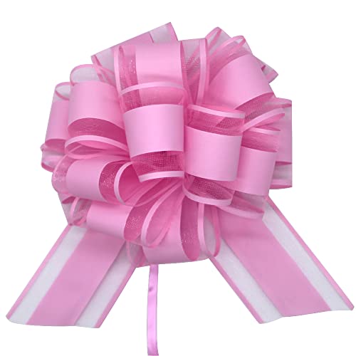 Rosafarbene Schleifen, 20 Stück, große Geschenkpapierschleifen für Party, Hochzeit, Dekorationen und Blumenarrangement-Zubehör Rosafarbene Schleifen, 20 Stück, große Geschenkpapierschleifen für Party, Hochzeit, Dekorationen und Blumenarrangement-Zubehör von Generisch