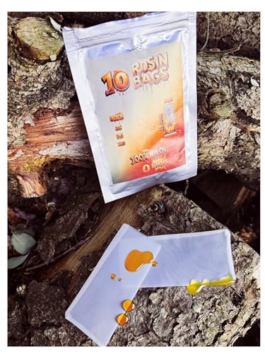 Rosin & Öl Extraktionsbeutel - 10 Stück - 11,4 x 5 cm - 25/90/120 Mikron µm Nylongewebe - Doppelt Genäht - Rosin Bags (90 Mikron) von Generisch