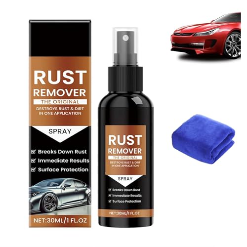 Rostentferner-Spray, 2025 Upgrade Rostentferner für Metall, Auto-Kratzer-Entferner, verbessertes Anti-Rost-Ausbügeln, 30 ml Eisenfleckenreiniger für Metall, Werkzeuge, Autos, Ketten und mehrere Rostentferner-Spray, 2025 Upgrade Rostentferner für Metall, Auto-Kratzer-Entferner, verbessertes Anti-Rost-Ausbügeln, 30 ml Eisenfleckenreiniger für Metall, Werkzeuge, Autos, Ketten und mehrere von Generisch