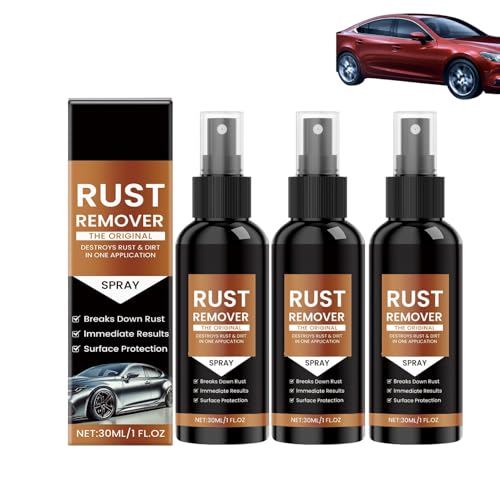 Rostentferner Spray,Rostlöser-Spray,Rust-Remover Für Metall,Werkzeuge,Autos,Ketten,Car Scratch Remover Multifunktional Anti Rostumwandler,Eisenfleckenreiniger,Anti-Rost Sprays(3 Stück) von Generisch