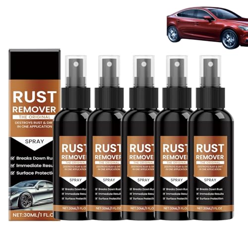 Rostentferner Spray,Rostlöser-Spray,Rust-Remover Für Metall,Werkzeuge,Autos,Ketten,Car Scratch Remover Multifunktional Anti Rostumwandler,Eisenfleckenreiniger,Anti-Rost Sprays(5 Stück) von Generisch