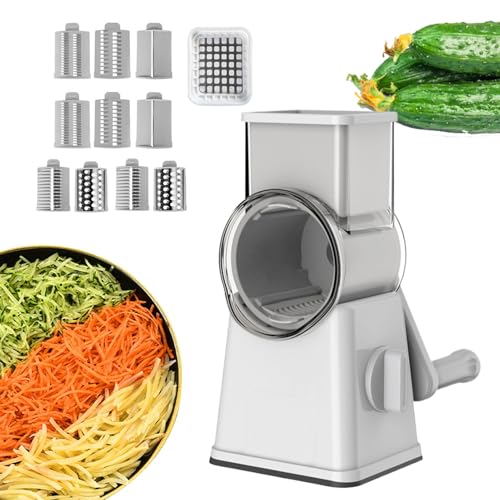Rotary -Käse -Reibe, Käse -Shredder - Rotary -Käse -Reibe mit Griff,Multifunktionales Lebensmittelhacker, Gemüseschneider für Nüsse, Kartoffel, Karotten, Hashbrown Rotary -Käse -Reibe, Käse -Shredder - Rotary -Käse -Reibe mit Griff,Multifunktionales Lebensmittelhacker, Gemüseschneider für Nüsse, Kartoffel, Karotten, Hashbrown von Generisch