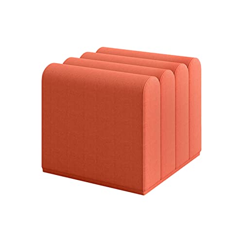 Roter Hocker, gepolstert mit Plüschstoff, vielseitige Fußstütze und Beistelltisch für Wohnzimmer, perfekt zum Wechseln von Schuhen und Make-up, niedliches Brotform-Design. von Generisch