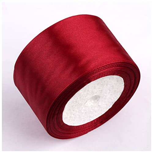 Rotes Band, Satinbänder, Hochzeit, Party, dekorative Geschenkbox, Geschenkband, DIY, Handarbeit, 6 mm, 1 cm, 1,5 cm, 2 cm, 2,5 cm, 4 cm, 5 cm, Weihnachtsbaumband (Pfauenblau) von Generisch