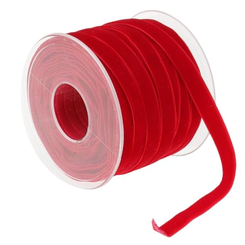 Rotes Samtband | 10 Mm X 18 M Samt-Weihnachtsband | Weiches, Luxuriöses Geschenkband Aus Samt Für Den Weihnachtsbaum | Dünnes Samtband Zum Verpacken Von Hochzeitskränzen Rotes Samtband | 10 Mm X 18 M Samt-Weihnachtsband | Weiches, Luxuriöses Geschenkband Aus Samt Für Den Weihnachtsbaum | Dünnes Samtband Zum Verpacken Von Hochzeitskränzen von Generisch