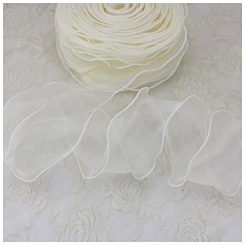 Rotes Schleifenband, 50 mm, gewellt, Seidenorganza, Schleifenmaterial für Haarschmuck, Geschenkverpackungen, Dekoration, Spitzenbänder, Weihnachtsbaum, Burgunderrot, 4,5 m Rotes Schleifenband, 50 mm, gewellt, Seidenorganza, Schleifenmaterial für Haarschmuck, Geschenkverpackungen, Dekoration, Spitzenbänder, Weihnachtsbaum, Burgunderrot, 4,5 m von Generisch