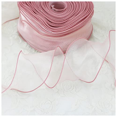 Rotes Schleifenband, 50 mm, gewellt, Seidenorganza, Schleifenmaterial für Haarschmuck, Geschenkverpackungen, Dekoration, Spitzenbänder, Weihnachtsbaum, Burgunderrot, 4,5 m Rotes Schleifenband, 50 mm, gewellt, Seidenorganza, Schleifenmaterial für Haarschmuck, Geschenkverpackungen, Dekoration, Spitzenbänder, Weihnachtsbaum, Burgunderrot, 4,5 m von Generisch