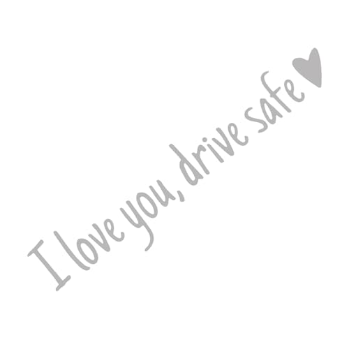 Rückansicht-Aufkleber, "I Love You Drive Safe", wasserdicht, für die Windschutzscheibe, Buchstabe Herz, Autozubehör, Stick für Rückansicht von Generisch