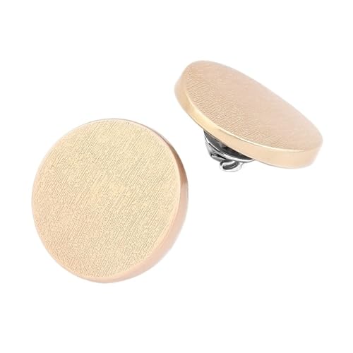 Runde Druckknöpfe aus Legierung für Jacken, verstellbar, ohne Nähen, Silber, Gold, Schwarz(Style11,2pcs 15mm) von Generisch