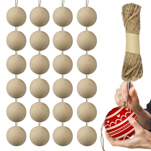 Runde Kugel aus Pappmaché, Kugelform, Papierornamente, Bastelbedarf für Ornamente, für Weihnachtsbaum, Zuhause, Urlaubsdekoration Runde Kugel aus Pappmaché, Kugelform, Papierornamente, Bastelbedarf für Ornamente, für Weihnachtsbaum, Zuhause, Urlaubsdekoration von Generisch