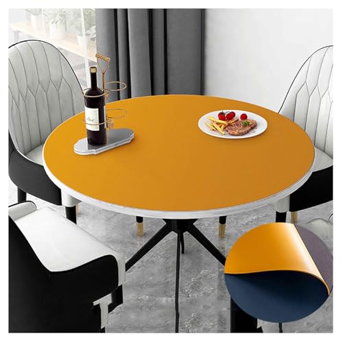 Runde Kunstleder-Tischdecke, abwischbar, öl- und hitzebeständig, doppelseitig, dekorativer Tischschutz für Ess- und Couchtische, 50 cm, stilvolles Design Runde Kunstleder-Tischdecke, abwischbar, öl- und hitzebeständig, doppelseitig, dekorativer Tischschutz für Ess- und Couchtische, 50 cm, stilvolles Design von Generisch