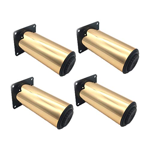 Runde Metall-Möbelbeine, Ersatzfüße für Sofa, Couch, Schreibtisch, Bett, Schrank, Set mit 4 Edelstahl-Aufzügen für Heimdekoration und DIY-Projekte Runde Metall-Möbelbeine, Ersatzfüße für Sofa, Couch, Schreibtisch, Bett, Schrank, Set mit 4 Edelstahl-Aufzügen für Heimdekoration und DIY-Projekte von Generisch