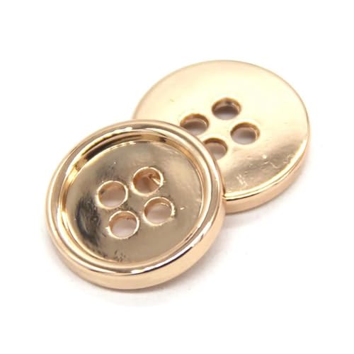 Runde Metallknöpfe zum Basteln, 4 Löcher für Kleidung, Mantel, Anzug – buntes Retro-Design, ideal für Nähprojekte, langlebiges und vielseitiges dekoratives Zubehör Runde Metallknöpfe zum Basteln, 4 Löcher für Kleidung, Mantel, Anzug – buntes Retro-Design, ideal für Nähprojekte, langlebiges und vielseitiges dekoratives Zubehör von Generisch