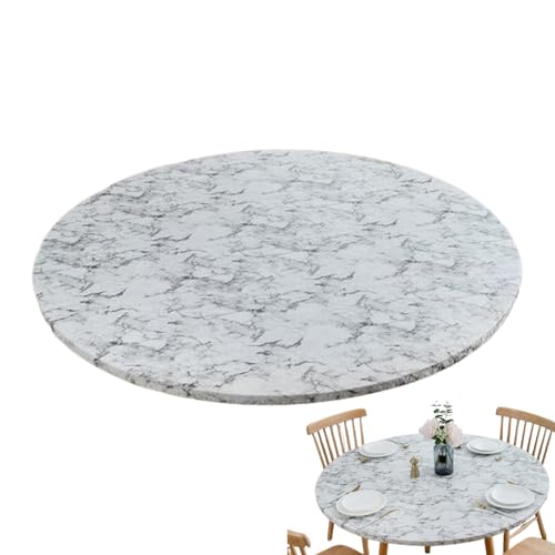 Runde Tischdecke, Terrassentischdecken, wasserdicht, schmutzabweisend, elastisch, abwischbar, für den Innen- und Außenbereich Runde Tischdecke, Terrassentischdecken, wasserdicht, schmutzabweisend, elastisch, abwischbar, für den Innen- und Außenbereich von Generisch