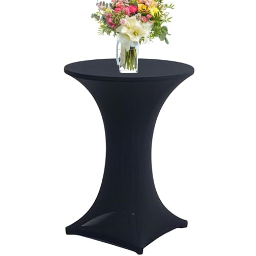 Runde Tischdecke – Stretch-Cocktailtischabdeckung für Klapptische, runde Tischdecke für Klapptisch, hochwertige elastische Tischdecke für Hochzeitsempfänge, Partys und Veranstaltungen Runde Tischdecke – Stretch-Cocktailtischabdeckung für Klapptische, runde Tischdecke für Klapptisch, hochwertige elastische Tischdecke für Hochzeitsempfänge, Partys und Veranstaltungen von Generisch