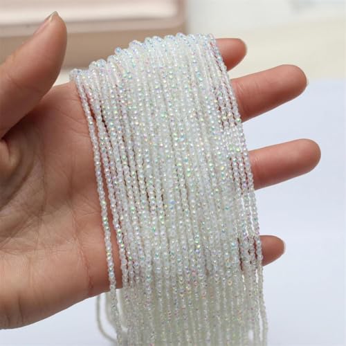 Runde facettierte Glasperlen mit Naturstein, 2 mm, für DIY-Schmuckherstellung, Halskette und Armband-Zubehör Runde facettierte Glasperlen mit Naturstein, 2 mm, für DIY-Schmuckherstellung, Halskette und Armband-Zubehör von Generisch
