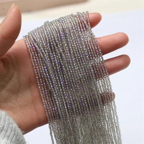 Runde facettierte Glasperlen mit Naturstein, 2 mm, für DIY-Schmuckherstellung, Halskette und Armband-Zubehör Runde facettierte Glasperlen mit Naturstein, 2 mm, für DIY-Schmuckherstellung, Halskette und Armband-Zubehör von Generisch