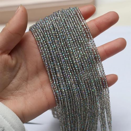 Runde facettierte Glasperlen mit Naturstein, 2 mm, für DIY-Schmuckherstellung, Halskette und Armband-Zubehör Runde facettierte Glasperlen mit Naturstein, 2 mm, für DIY-Schmuckherstellung, Halskette und Armband-Zubehör von Generisch
