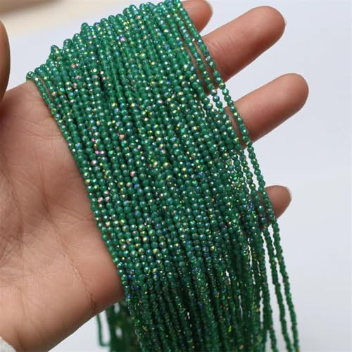 Runde facettierte Glasperlen mit Naturstein, 2 mm, für DIY-Schmuckherstellung, Halskette und Armband-Zubehör Runde facettierte Glasperlen mit Naturstein, 2 mm, für DIY-Schmuckherstellung, Halskette und Armband-Zubehör von Generisch