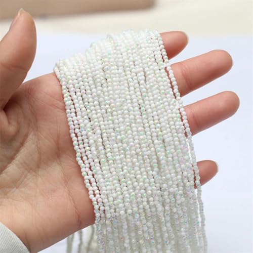 Runde facettierte Glasperlen mit Naturstein, 2 mm, für DIY-Schmuckherstellung, Halskette und Armband-Zubehör Runde facettierte Glasperlen mit Naturstein, 2 mm, für DIY-Schmuckherstellung, Halskette und Armband-Zubehör von Generisch