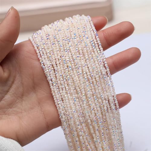 Runde facettierte Glasperlen mit Naturstein, 2 mm, für DIY-Schmuckherstellung, Halskette und Armband-Zubehör Runde facettierte Glasperlen mit Naturstein, 2 mm, für DIY-Schmuckherstellung, Halskette und Armband-Zubehör von Generisch