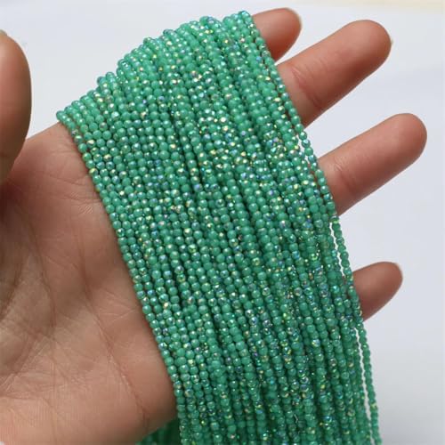 Runde facettierte Glasperlen mit Naturstein, 2 mm, für DIY-Schmuckherstellung, Halskette und Armband-Zubehör Runde facettierte Glasperlen mit Naturstein, 2 mm, für DIY-Schmuckherstellung, Halskette und Armband-Zubehör von Generisch