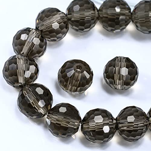 Runde graue Kristallperlen, facettiertes Glas, Rondelle, Abstandshalter für Schmuckherstellung, Handwerk, Armband, Windspiele, Sonnenfänger, lose Edelsteine, 10 mm, 50 Stück Runde graue Kristallperlen, facettiertes Glas, Rondelle, Abstandshalter für Schmuckherstellung, Handwerk, Armband, Windspiele, Sonnenfänger, lose Edelsteine, 10 mm, 50 Stück von Generisch