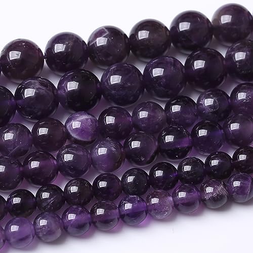 Runde lose Amethyst-Perlen, natürlicher Edelstein, Energie für Schmuckherstellung, Armband, Halskette, 10 mm von Generisch