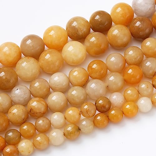 Runde lose Perlen, natürliche Edelstein-Kristallperlen zur Schmuckherstellung, 38,1 cm (Topas, 12 mm), U10-SA456 von Generisch
