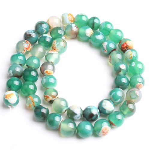 Runde lose Perlen aus Naturstein, blaue Achate, für Schmuckherstellung, 38,1 cm, 6/8/10 mm, DIY-Armbänder, Halsketten, 16 mm, 61 Stück Runde lose Perlen aus Naturstein, blaue Achate, für Schmuckherstellung, 38,1 cm, 6/8/10 mm, DIY-Armbänder, Halsketten, 16 mm, 61 Stück von Generisch