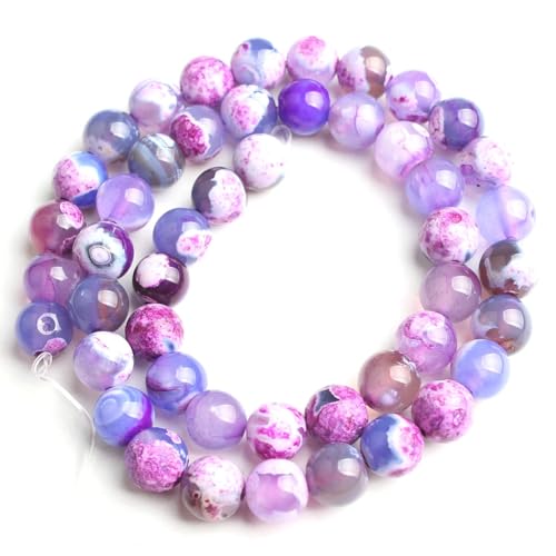 Runde lose Perlen aus Naturstein, blaue Achate, für Schmuckherstellung, 38,1 cm, 6/8/10 mm, DIY-Armbänder, Halsketten, 23 x 6 mm, 61 Stück Runde lose Perlen aus Naturstein, blaue Achate, für Schmuckherstellung, 38,1 cm, 6/8/10 mm, DIY-Armbänder, Halsketten, 23 x 6 mm, 61 Stück von Generisch