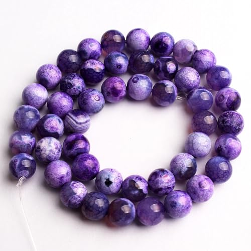 Runde lose Perlen aus Naturstein, blaue Achate, für Schmuckherstellung, 38,1 cm, 6/8/10 mm, DIY-Armbänder, Halsketten, 27 x 6 mm, 61 Stück Runde lose Perlen aus Naturstein, blaue Achate, für Schmuckherstellung, 38,1 cm, 6/8/10 mm, DIY-Armbänder, Halsketten, 27 x 6 mm, 61 Stück von Generisch