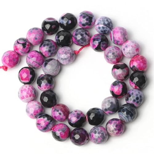 Runde lose Perlen aus Naturstein, blaue Achate, für Schmuckherstellung, 38,1 cm, 6/8/10 mm, DIY-Armbänder, Halsketten, 37 mm, 10 mm, 36 Stück Runde lose Perlen aus Naturstein, blaue Achate, für Schmuckherstellung, 38,1 cm, 6/8/10 mm, DIY-Armbänder, Halsketten, 37 mm, 10 mm, 36 Stück von Generisch