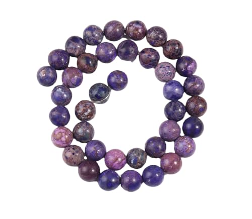 Runde lose Perlen aus natürlichem Türkis, für DIY-Armbänder, Zubehör, Schmuckherstellung, 38,1 cm Stränge, 4/6/8/10/12 mm, 17, 8 mm, 46 Stück von Generisch