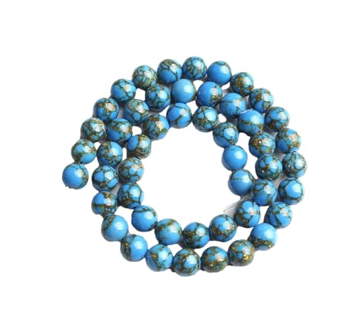 Runde lose Perlen aus natürlichem Türkis, für selbstgemachte Armbänder, Accessoires, Schmuckherstellung, 38,1 cm Stränge, 4/6/8/10/12 mm, R 4 mm, 92 Stück Runde lose Perlen aus natürlichem Türkis, für selbstgemachte Armbänder, Accessoires, Schmuckherstellung, 38,1 cm Stränge, 4/6/8/10/12 mm, R 4 mm, 92 Stück von Generisch