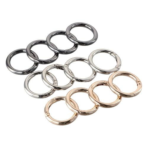 Runder Ringkreis, Federverschluss, runder Schlüsselanhängerhaken, Handtasche, DIY, Ringtasche, Taschen-Schnalle, Handtaschen-Ring, Bronze, 4 Stück Runder Ringkreis, Federverschluss, runder Schlüsselanhängerhaken, Handtasche, DIY, Ringtasche, Taschen-Schnalle, Handtaschen-Ring, Bronze, 4 Stück von Generisch